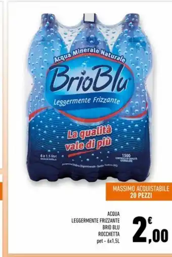 Conad Superstore Acqua leggermente frizzante brio blu offerta