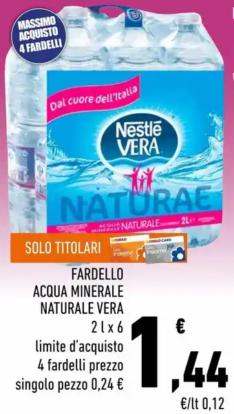 Conad Superstore Fardello acqua minerale naturale vera offerta