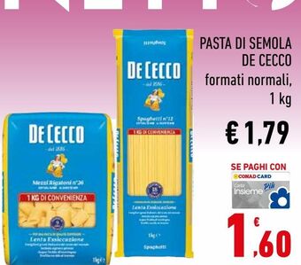 Conad Superstore Pasta di semola de cecco offerta
