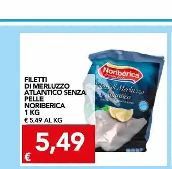 Filetti di merluzzo atlantico senza pelle noriberica 1 kg