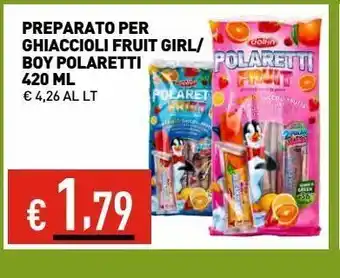 Ingrande Preparato per ghiacciol fruit girl / boy polaretti 420 ml offerta