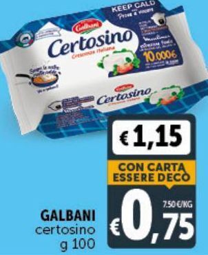 Deco Market Galbani certosino offerta