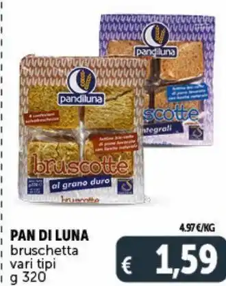 Pan di luna bruschetta