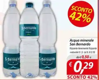 DiMeglio San Bernardo Acqua minerale frizzante/lievemente frizzante/naturale lt.1,5 offerta