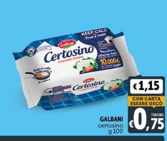 Deco Superstore Galbani certosino g 100 offerta
