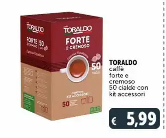 Toraldo caffè forte e cremoso 50 cialde con kit accessori