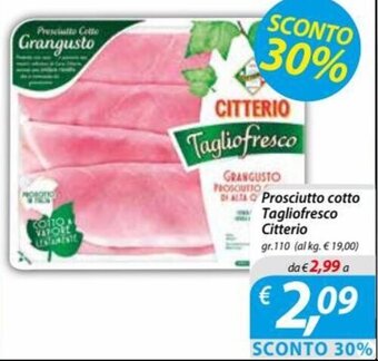 DiMeglio Citterio Prosciutto cotto Tagliofresco gr.110 offerta