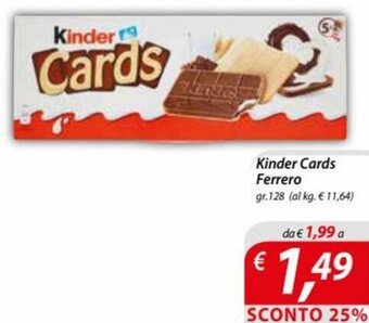 DiMeglio Kinder Cards Ferrero gr.128 offerta