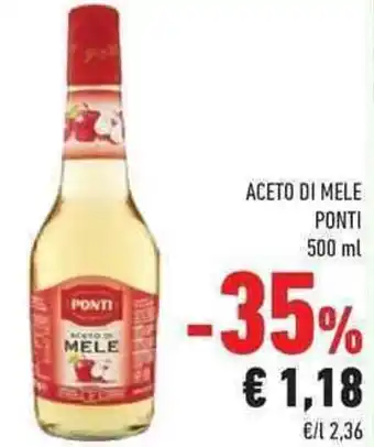 Conad City Ponti Aceto di mele 500 ml offerta