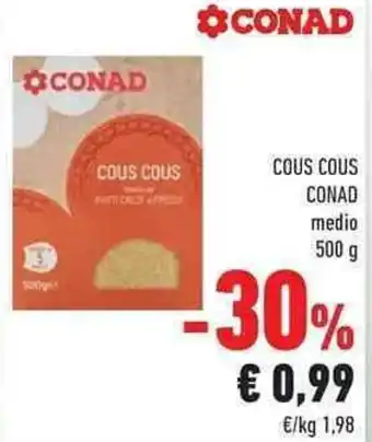 Conad City Conad Cous Cous medio 500 g offerta