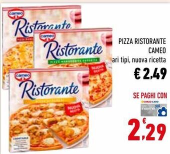 Pizza ristorante cameo