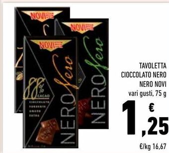 Tavoletta cioccolato nero nero novi