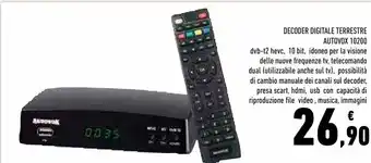 Decoder digitale terrestre autovox 10200