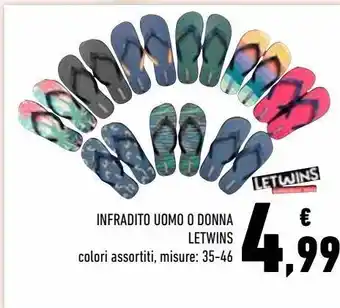 Conad Superstore Infradito uomo o donna letwins offerta