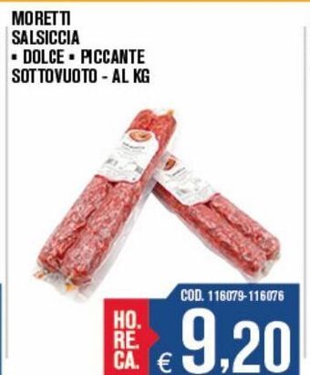 Adhoc Moretti salsiccia offerta