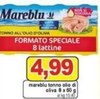 Pewex Mareblu tonno olio di oliva 8 x 60 g offerta