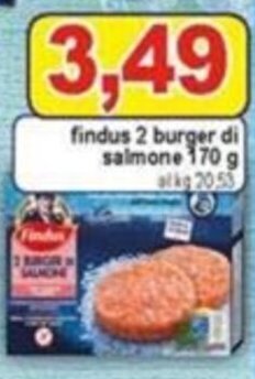Pewex Findus 2 burger di salmone 170 g offerta