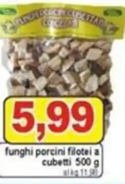 Funghi porcini filotei a cubetti 500 g