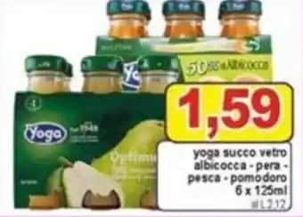 Pewex Yoga succo vetro albicocca-pera-pesca-pomodoro 6 x 125 ml offerta