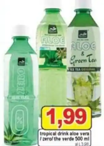 Pewex Tropical drink aloe vera /zero/the verde 500 ml offerta