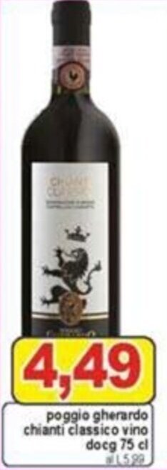Pewex Poggio gherardo chianti classico vino docg 75 cl offerta