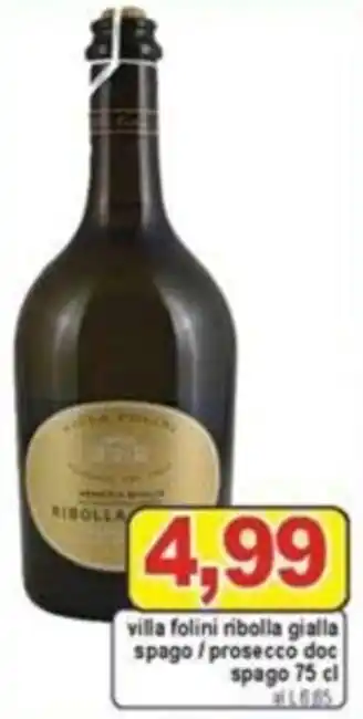 Pewex Villa Folini ribolla gialla spago/prosecco doc spago 75 cl offerta