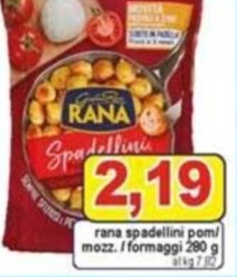 Pewex Rana Spadellini pom/mozz./formaggi 280 g offerta