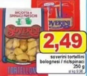 Pewex Soverini tortellini bolognesi/ric/spinaci 250 g offerta
