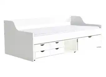 Letto per bambini a cassetti 90x190 in pino bianco cleo