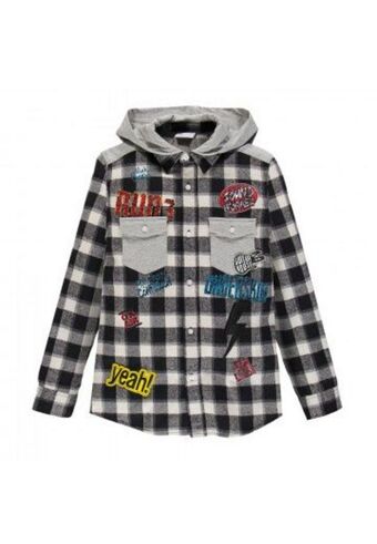 Camicia quadro con cappuccio