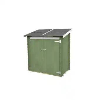 Brico Bravo Casetta da giardino in legno 16mm 155x85cm verde box porta attrezzi ambrogio offerta