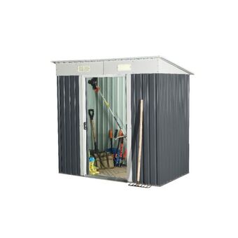 Brico Bravo Casetta da giardino in acciaio 195x121xh180cm medium store antracite offerta