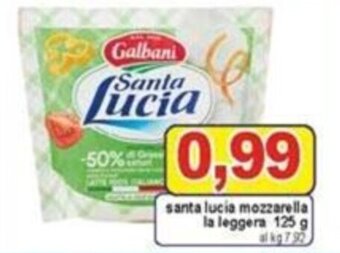 Pewex Santa Lucia mozzarella la leggera 125 g offerta