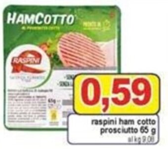 Pewex Raspini ham cotto prosciutto 65 g offerta