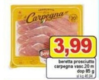 Pewex Beretta prosciutto carpegna vasc. 20 m dop 85 g offerta