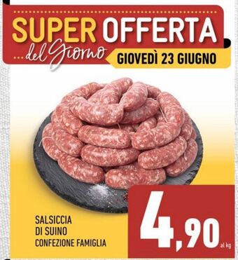 Conad Superstore Salsiccia di suino offerta