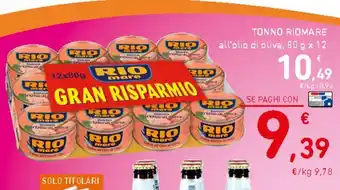 Spazio Conad Rio Mare Tonno all''olio di oliva 80g x 12 offerta