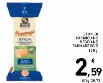 Spazio Conad Stick di parmigiano reggiano parmareggio 125 g offerta
