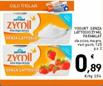 Spazio Conad Parmalat Yogurt senza lattosio zymil 125 g x 2 offerta