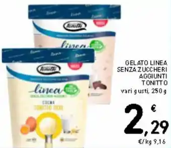 Spazio Conad Gelato linea senza zuccheri tonitto 250 g offerta