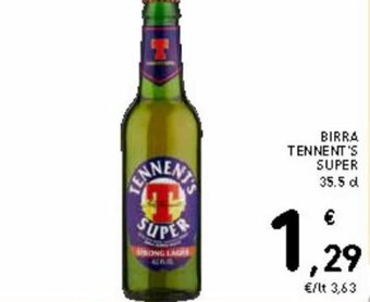 Spazio Conad Birra tennent's super 35.5 cl offerta