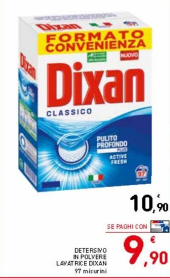 Spazio Conad Detersivo in polvere lavatrice Dixan 97 misurini offerta
