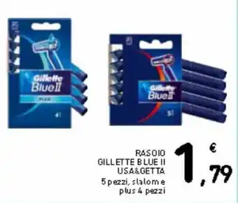 Spazio Conad Rasoio gillette blue ii usa & getta 4 pezzi, 5 pezzi offerta