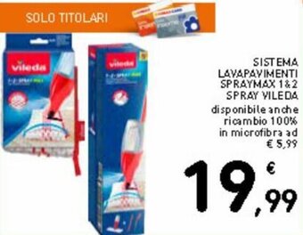 Spazio Conad Sistema lavapavimenti spraymax 1& 2 spray vileda offerta