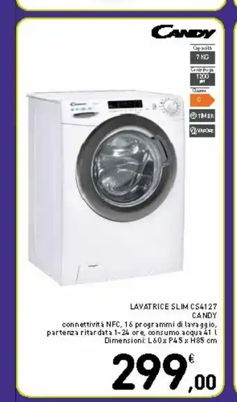 Spazio Conad Lavatrice slim cs4127 candy offerta