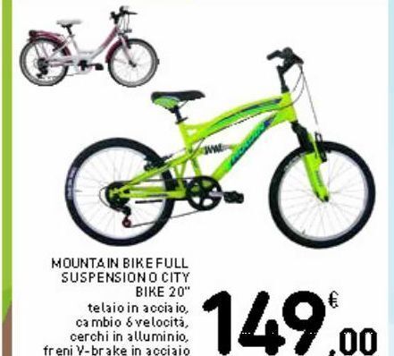 Mountain bike full suspension city bick 20 ''' offerta di Spazio Conad