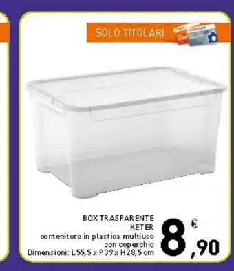 Spazio Conad Box traparente keter offerta