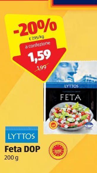 ALDI Lyttos feta dop 200 g offerta