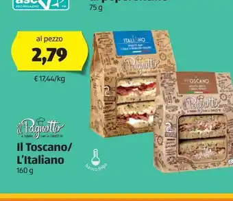 ALDI Il pagnotto il toscano / l''italiano 160 g offerta