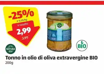 ALDI Tonno in olio di oliva extravergine bio 200 g natura felice offerta